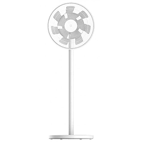 Xiaomi Mi Smart Standing Fan 2, Smart Fan, BLDC Motor, Control Via App, Double Blades, Voice Control, Up to 100 Ventilation Levels, Silent Mode, White, Italian Version