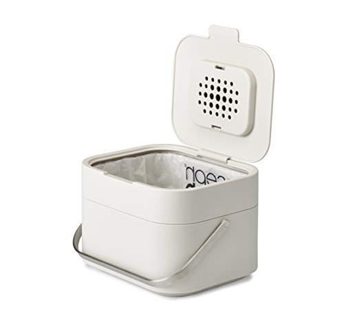 Joseph Joseph Stack 4 Food Waste Caddy with Odour Filter, Stone