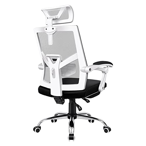 ALFORDSON Ergonomic Mesh Office Chair with 150° Recline, Headrest and Footrest, Executive Computer Office Chair with SGS Listed Gas-Lift, Desk Task Chair Mesh Gaming Chair for Max 180kg (Brad White)