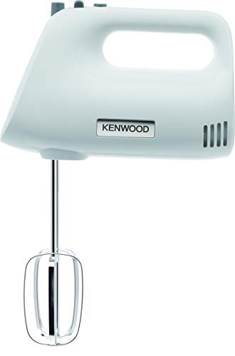 Kenwood HandMix Lite Hand Mixer HMP30WH, Includes Stainless Steel Beaters and Dough Hooks, 5 Variable Speeds and Pulse Function, 450W, White