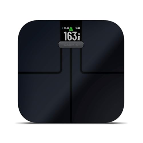 Garmin Index S2, Smart Scale with Wireless Connectivity, Measure Body Fat, Muscle, Bone Mass, Body Water Percentage and More, Black (010-02294-12)