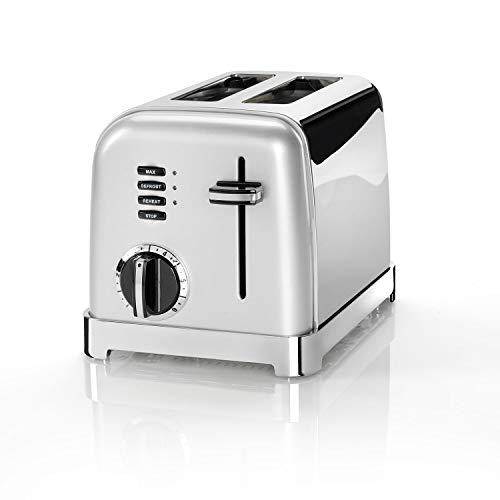 Cuisinart 2 slice toaster, Wide slots, ideal for thick bread and bagels, 6 browning levels plus defrost, Wide slots, High lift lever, Matching kettle available, Frosted Pearl