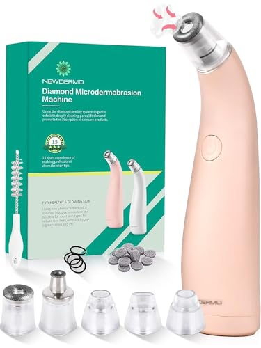 NEWDERMO 2-IN-1 Diamond Microdermabrasion Machine + Suction Tool