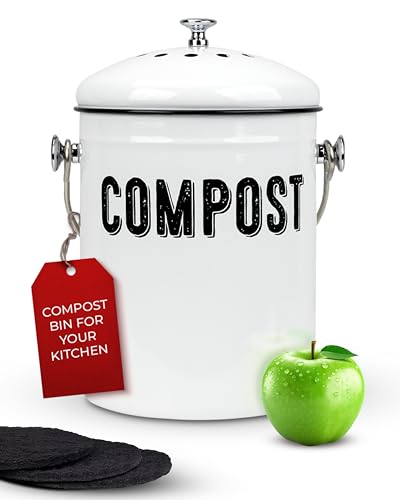 Stylish Farmhouse Kitchen Compost Bin