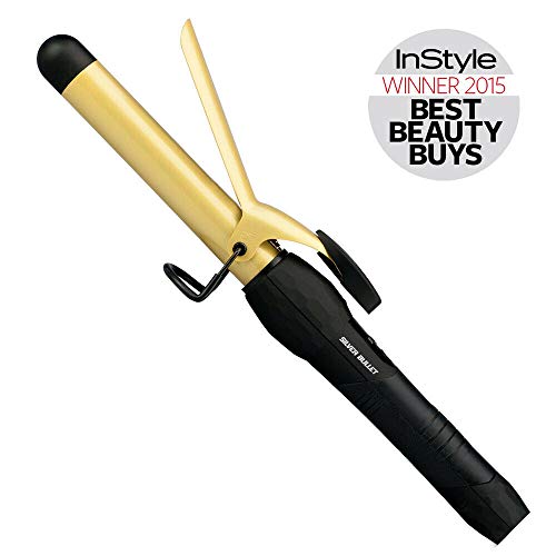 Silver Bullet Fastlane Ceramic Curling Iron, Gold, 25mm