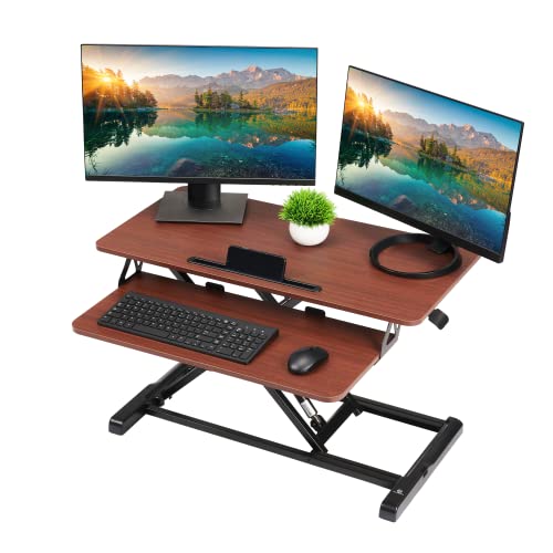 TechOrbits Standing Desk - Stand Up Desk Converter and Monitor Riser