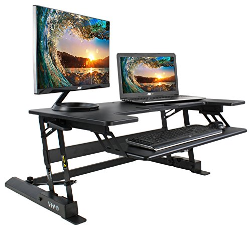 VIVO Height Adjustable Standing Desk Sit to Stand Gas Spring Riser Converter