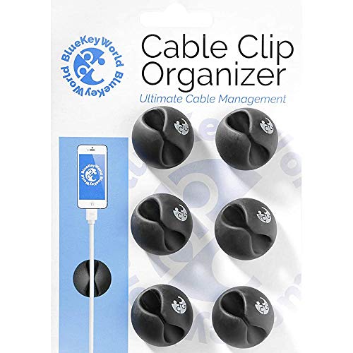 Blue Key Word Cable Clips