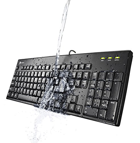 I-Rocks Washable Keyboard, Black (IRK32W-BK)